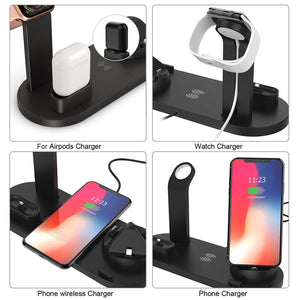 4 in 1 Wireless Fast Charging Dock Station For Apple Watch iPhone and Airpods