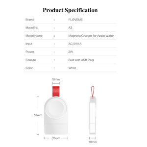Wireless Charger for Apple Watch Series 4, 3, 2, and 1