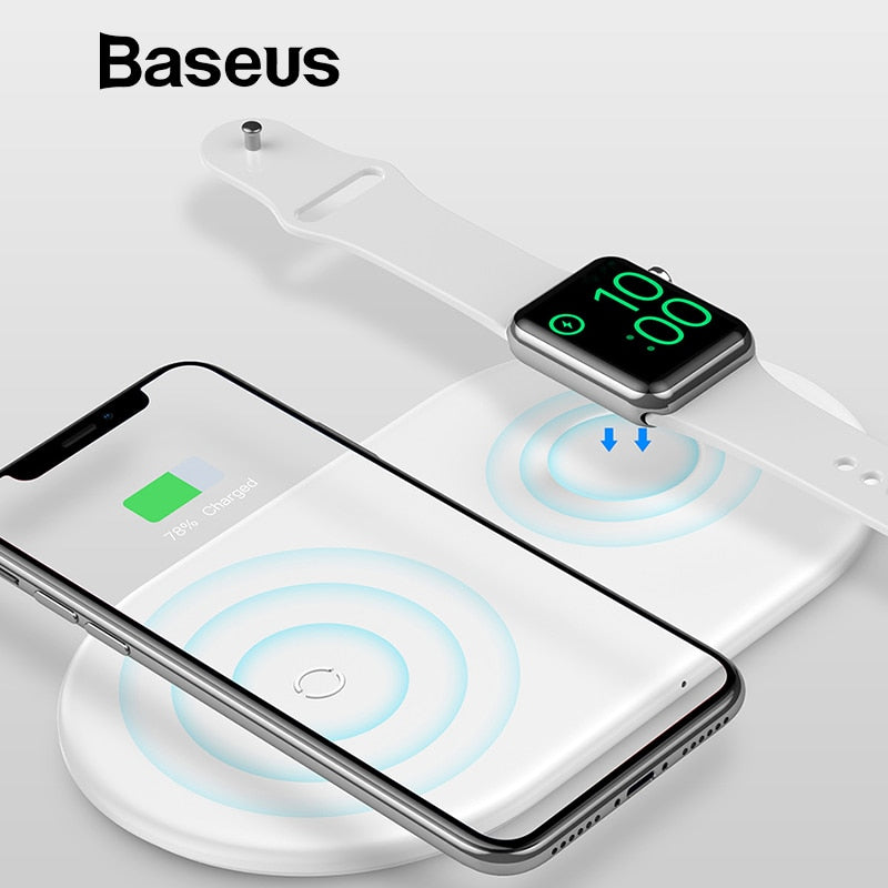 2 in 1 Wireless Charging Pad For Apple Watch & iPhone