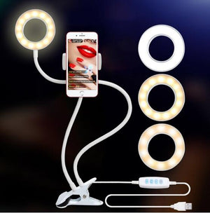 Photo Studio Selfie Ring Light with Cell Phone Holder - Youtube Live Streaming Makeup