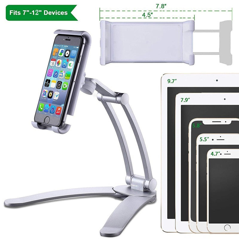 Tablet stand/wall mount fit for 5"-10.5" width Tablet metal bracket